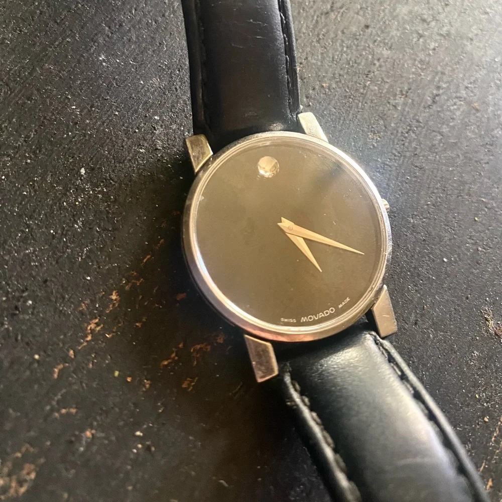 Vintage Leather Movado Watch - Picture 2 of 2